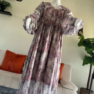 Floral Long Sleeve Maxi Dress